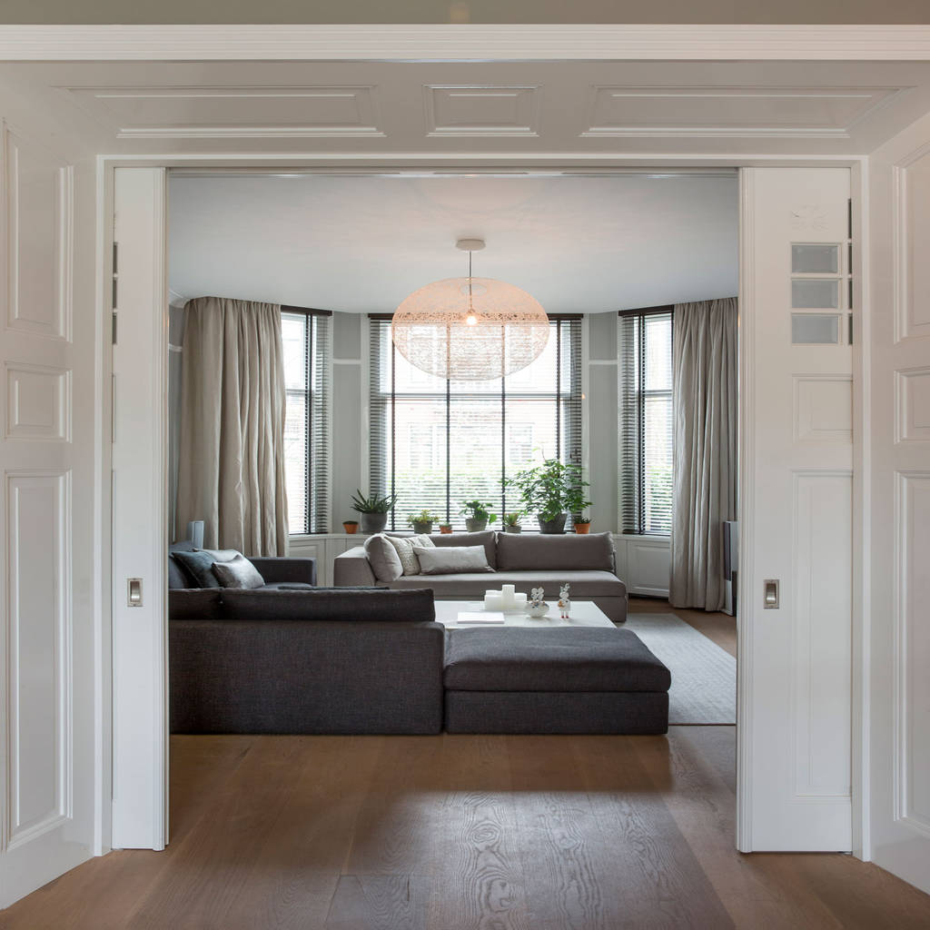 Fotos van een moderne woonkamer: luxe woonkamer in warm herenhuis ... Wood modern woonkamer