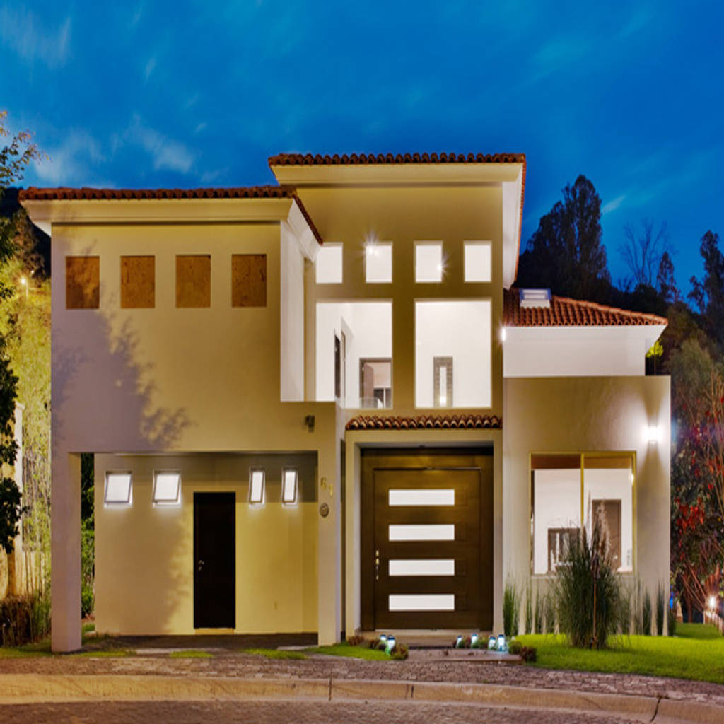 Fachada casas coloniales de excelencia en diseño colonial ladrillos