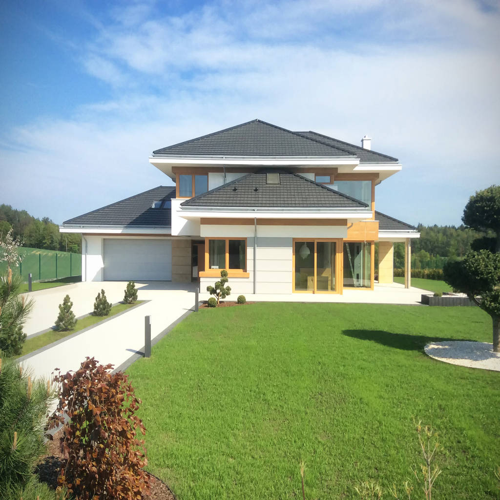 Dom Z Widokiem Modern Houses By Mg Projekt Projekty Domow Modern Homify