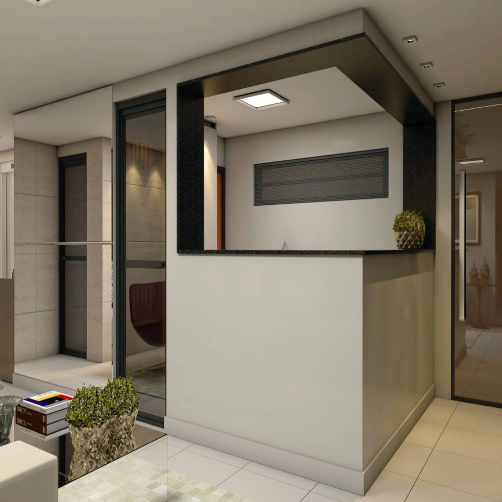 projeto de arquitetura e interiores para áreas sociais de um edifício