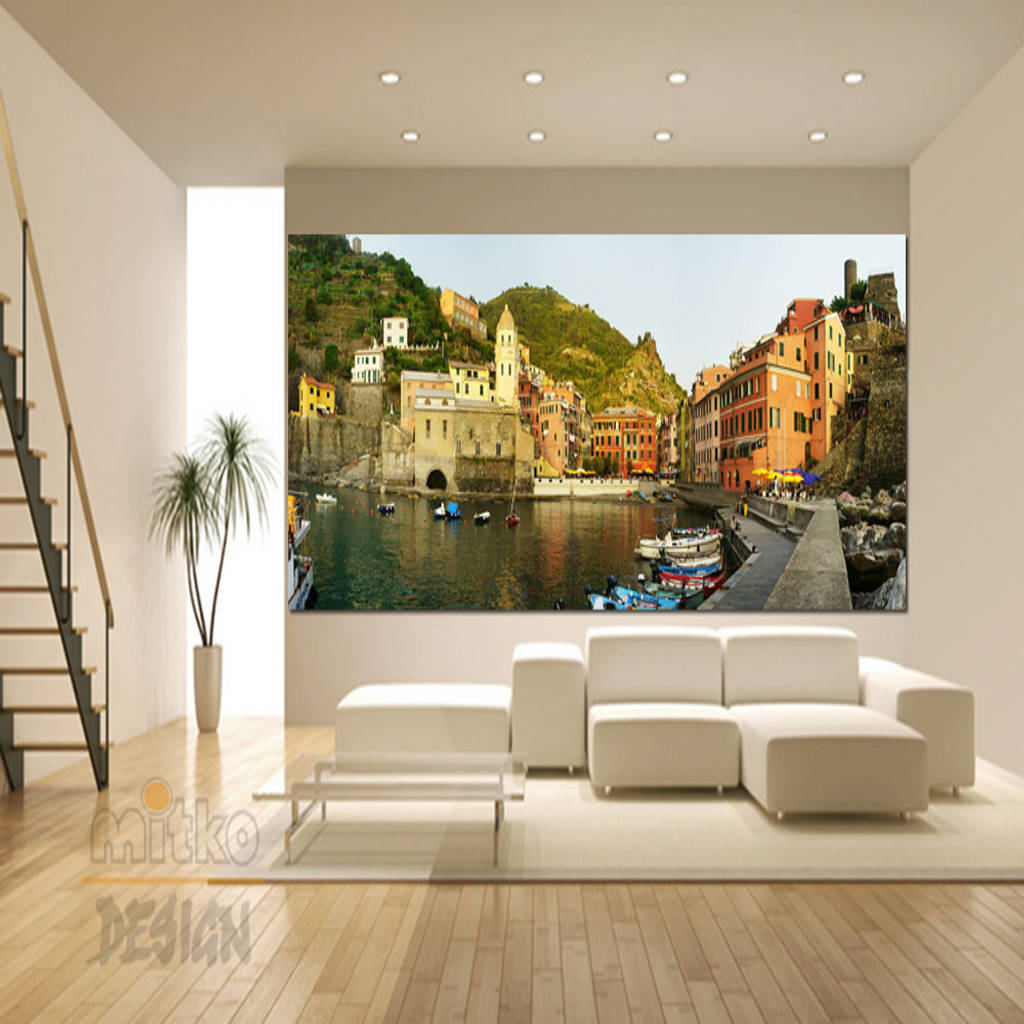 Xxl-glasbild im wohnzimmer moderne wohnzimmer von mitko glas design ...