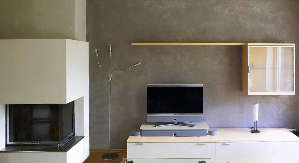 Medienwand Als Wanddesign Im Betonlook Moderne Wohnzimmer Von Volimea Gmbh Cie Kg Modern Homify
