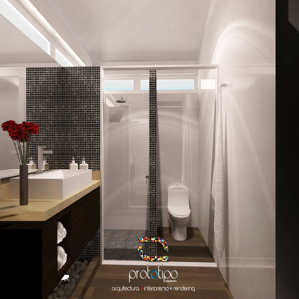 Baño casa 57 casa fuerte baños modernos de prototipo arquitectos