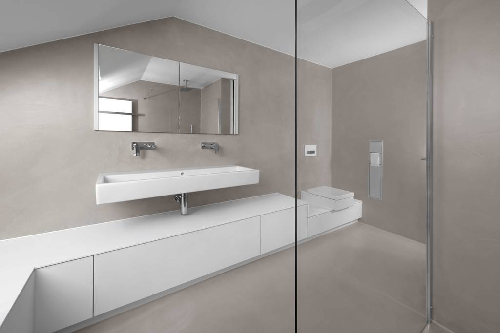 Angefertigtes einbaumöbel minimalistische badezimmer von grimm