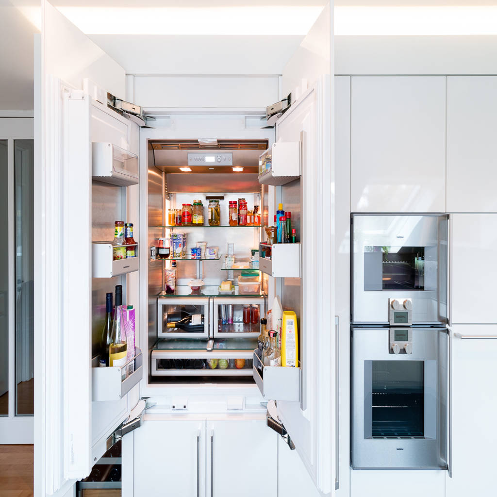 Amerikanischer kühlschrank vollintegriert moderne küchen von klocke