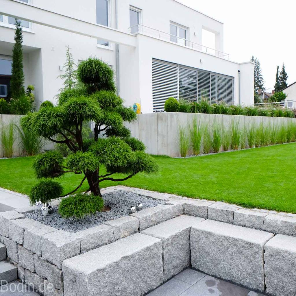 Modern und minimalistisch gartengestaltung im bauhausstil, bodin