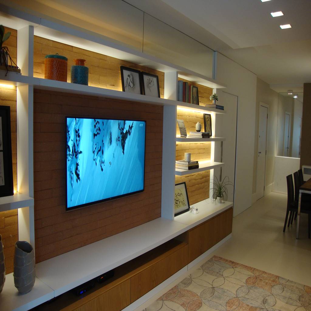 Estante do estar geraldo brognoli ludwich arquitetura salas de estar