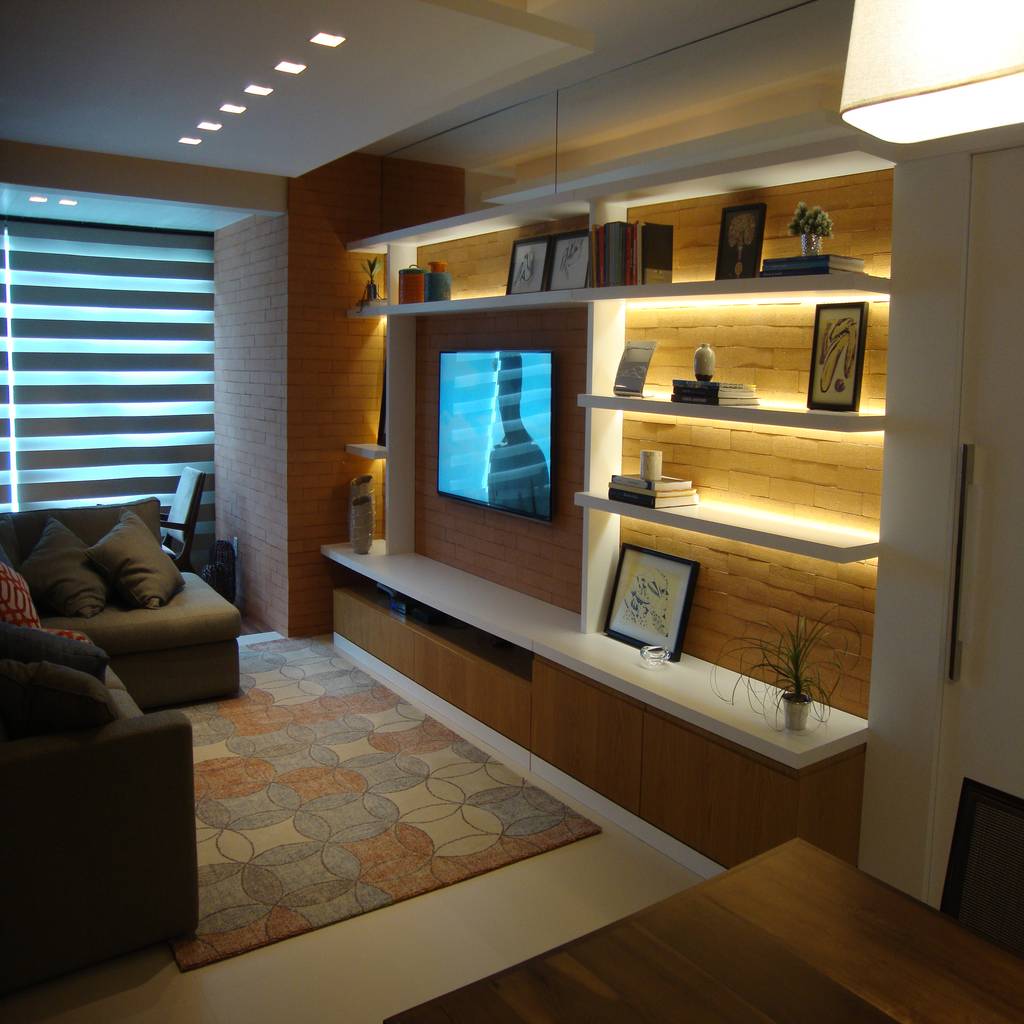 Estante do estar salas de estar modernas por geraldo brognoli ludwich