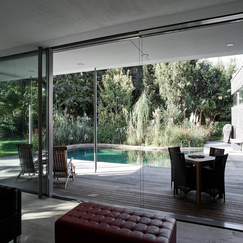 Bungalow bauten moderne pools von burckhardt metall glas