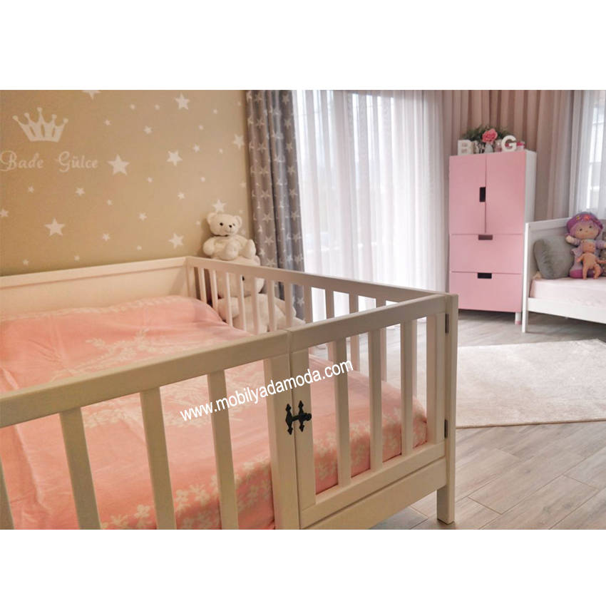 Özel tasarım montessori beşikli bebek çocuk odası