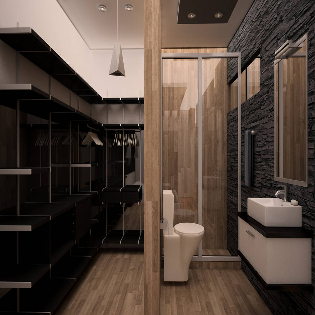 Baño vestidor baños minimalistas de gardu arquitectos 