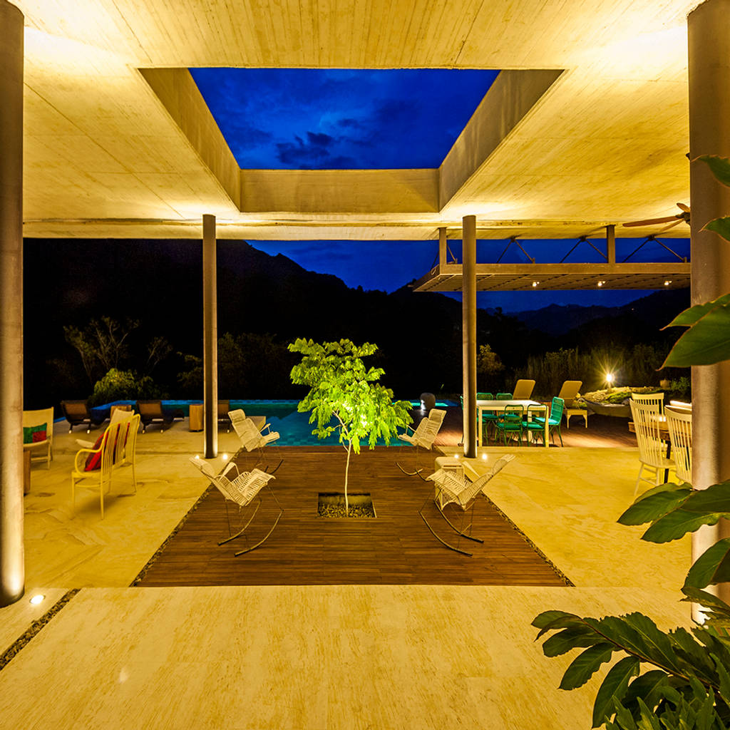 Patio jardines de estilo moderno de arquitectura en estudio moderno