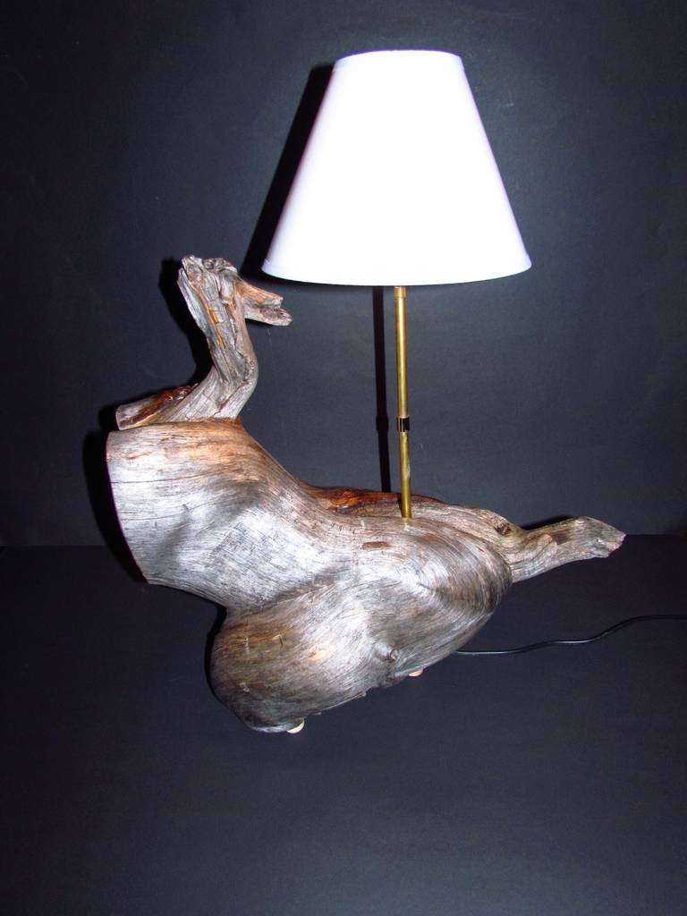 Urig Originale Tischlampe Aus Kelo Holz Rustikale Wohnzimmer Von