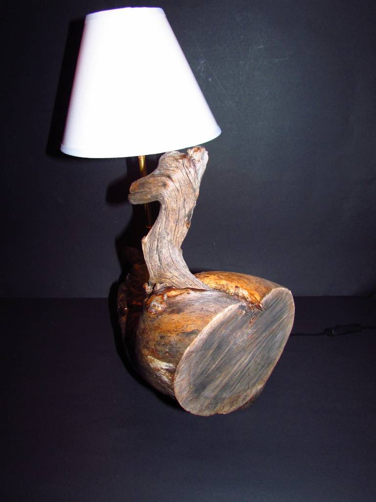 Urig Originale Tischlampe Aus Kelo Holz Rustikale Wohnzimmer Von