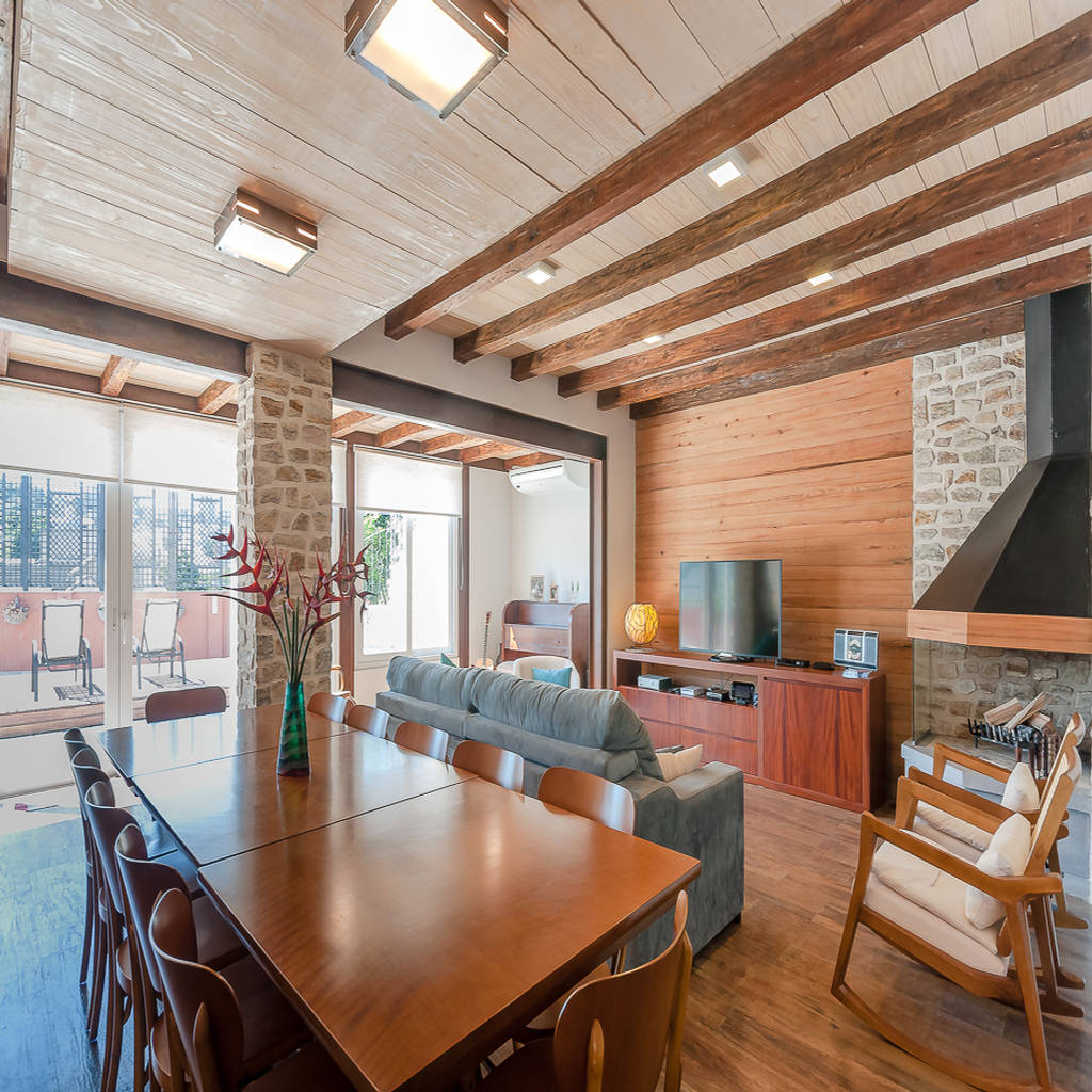 Residência inspiração toscana rhaja arquitetura salas de jantar