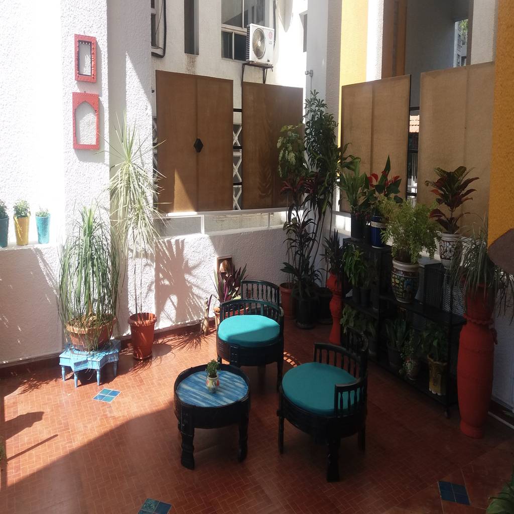 500 sq ft terrace of a private apartment at clover water gardens, pune