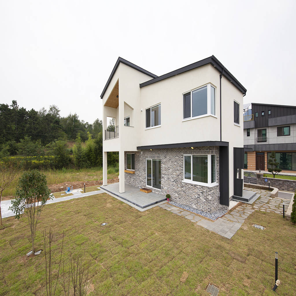 인우건축사사무소 casas modernas ladrillos blanco | homify