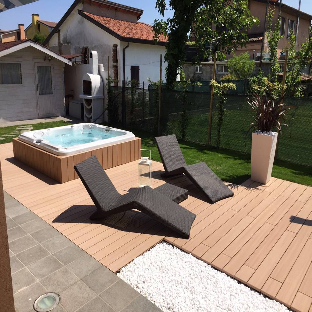 Arredare un giardino con una jacuzzi - Foto Di GiarDino In Stile MoDerno Di Aquazzura Piscine