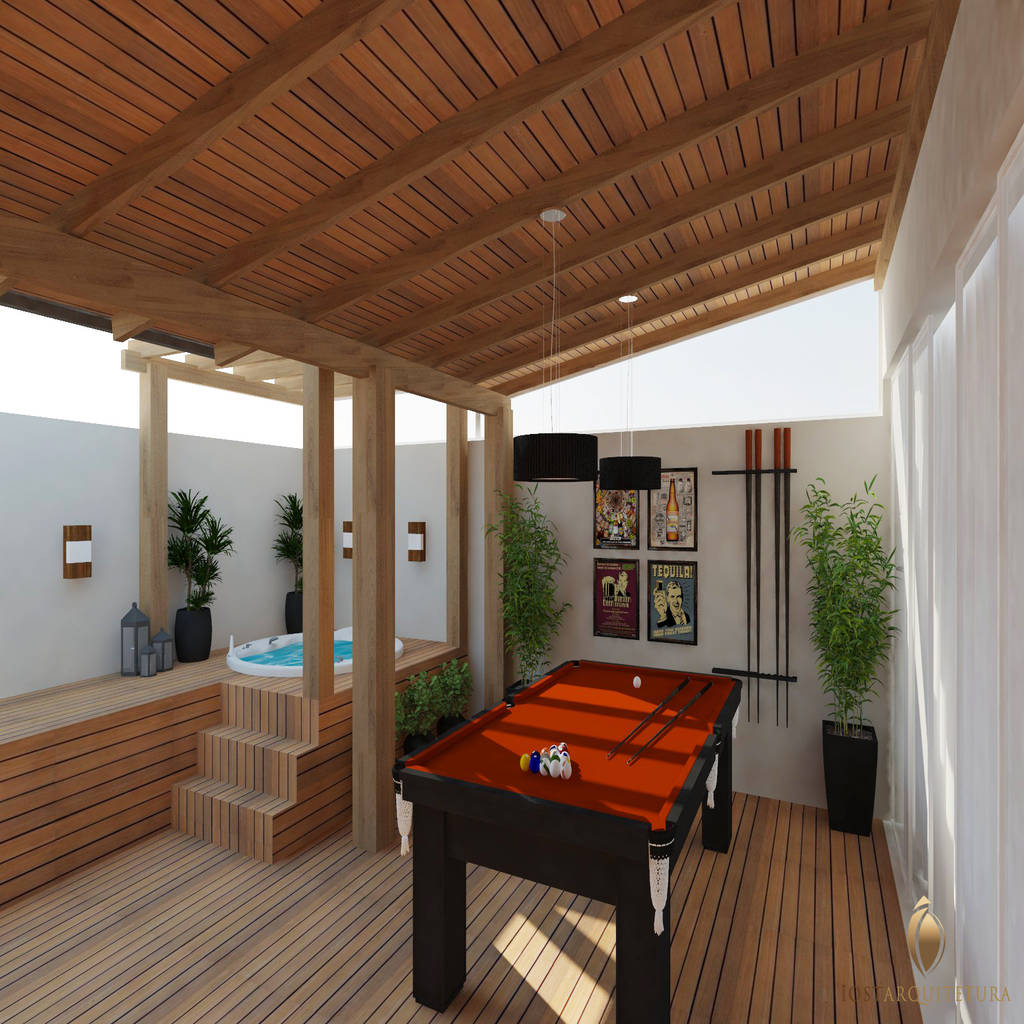 Espaço gourmet rústico: garagens e edículas por iost arquitetura