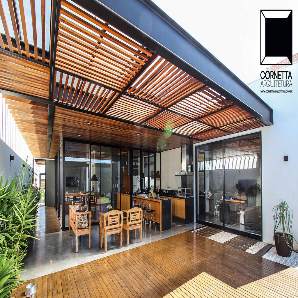 Área de lazer casas modernas por cornetta arquitetura moderno | homify