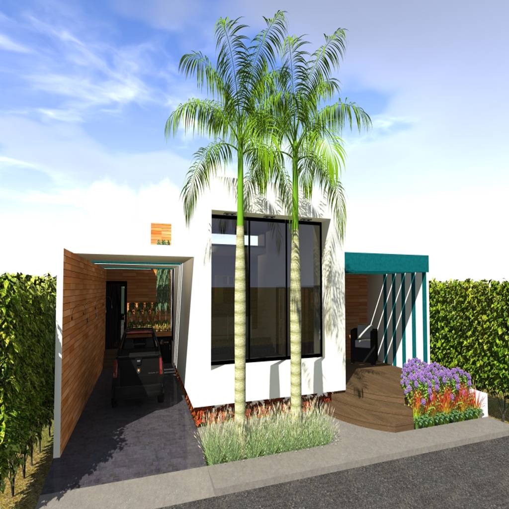 Vivienda unifamiliar n.a. arquitectura casas modernas concreto blanco