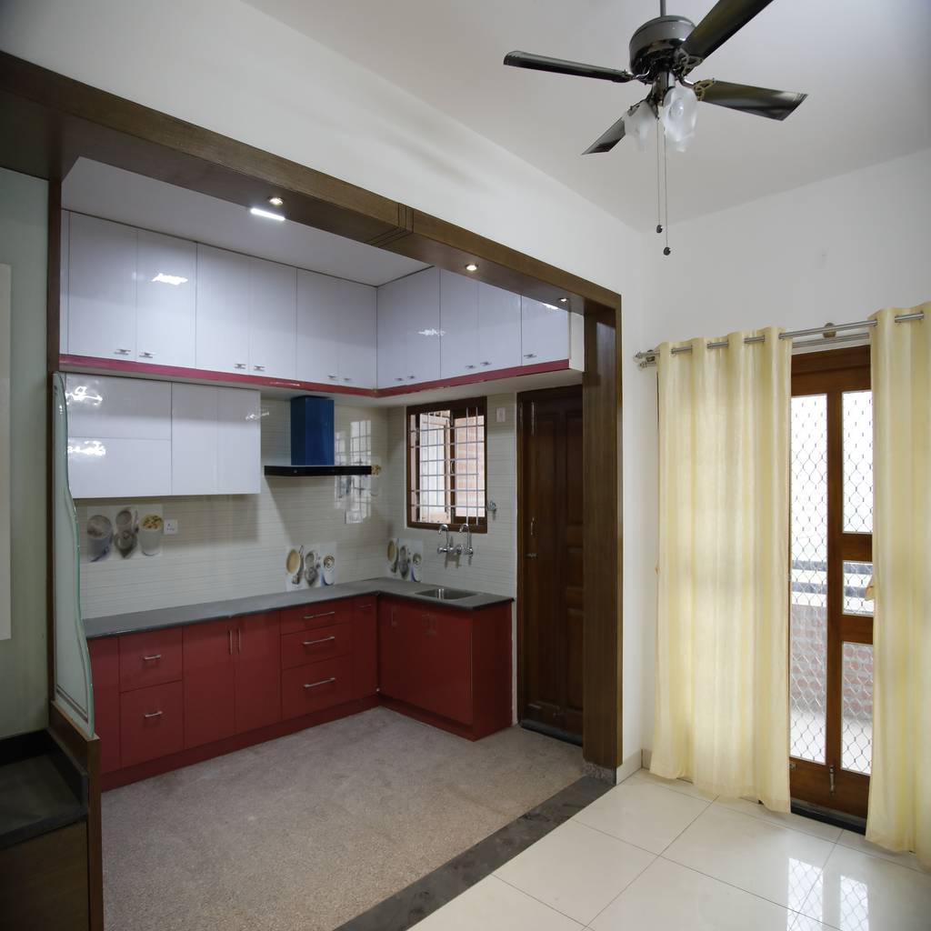 L shaped indian kitchen designs: kitchen by scale inch pvt ...