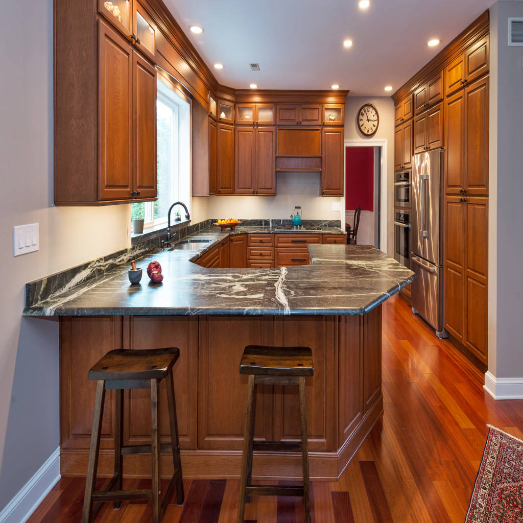 Bishop Medium Cherry Raised Panel Kitchen By Main Line Kitchen