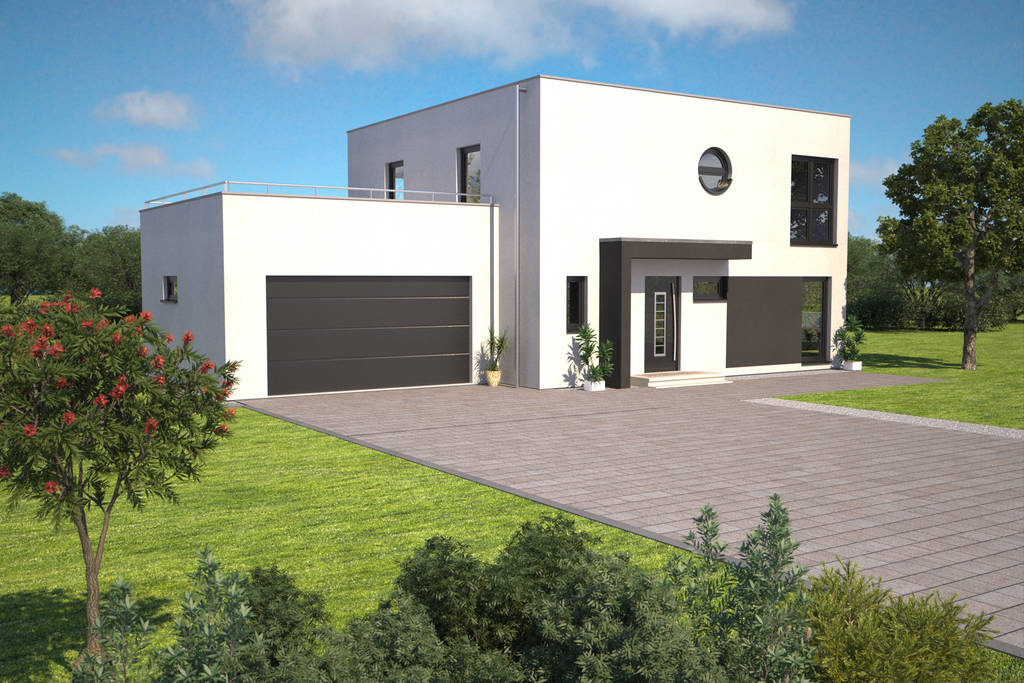 Fine arts 137 – eingangsansicht moderne häuser von bärenhaus gmbh - das