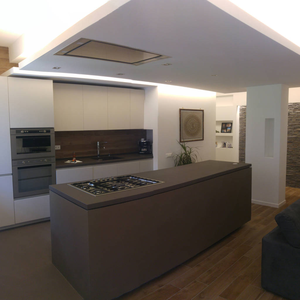 Cucina open space all'americana inserita nella zona living ...