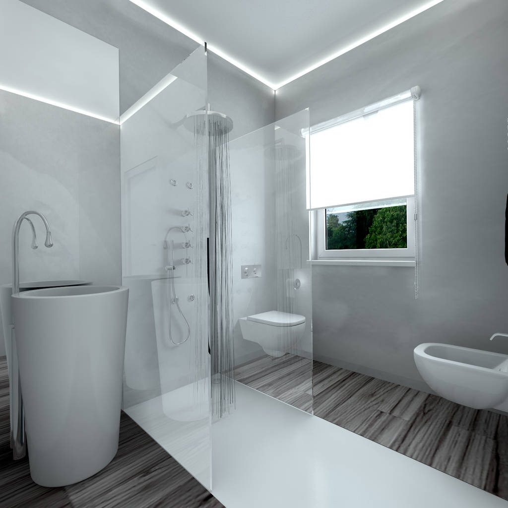 Bagno con doccia passante: bagno in stile di silvana ...