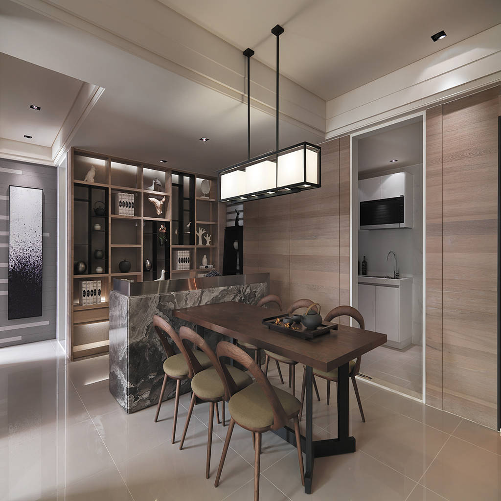 [home] ciid design – haihua model house 러스틱스타일 다이닝 룸 by kd panels 러스틱 (rustic) 우드 우드 그레인 | 호미파이 & homify
