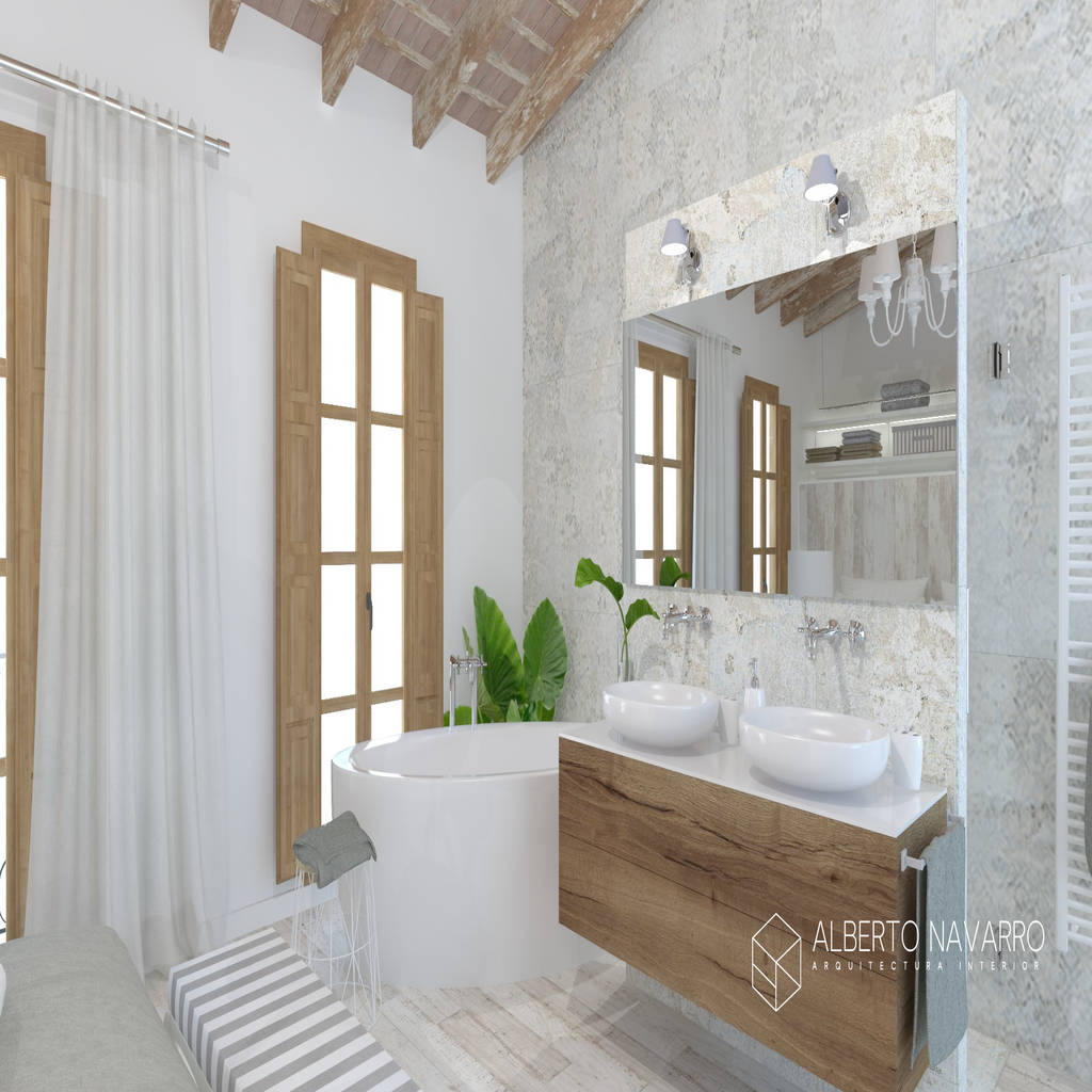 Baño en dormitorio principal baños de estilo mediterráneo de alberto