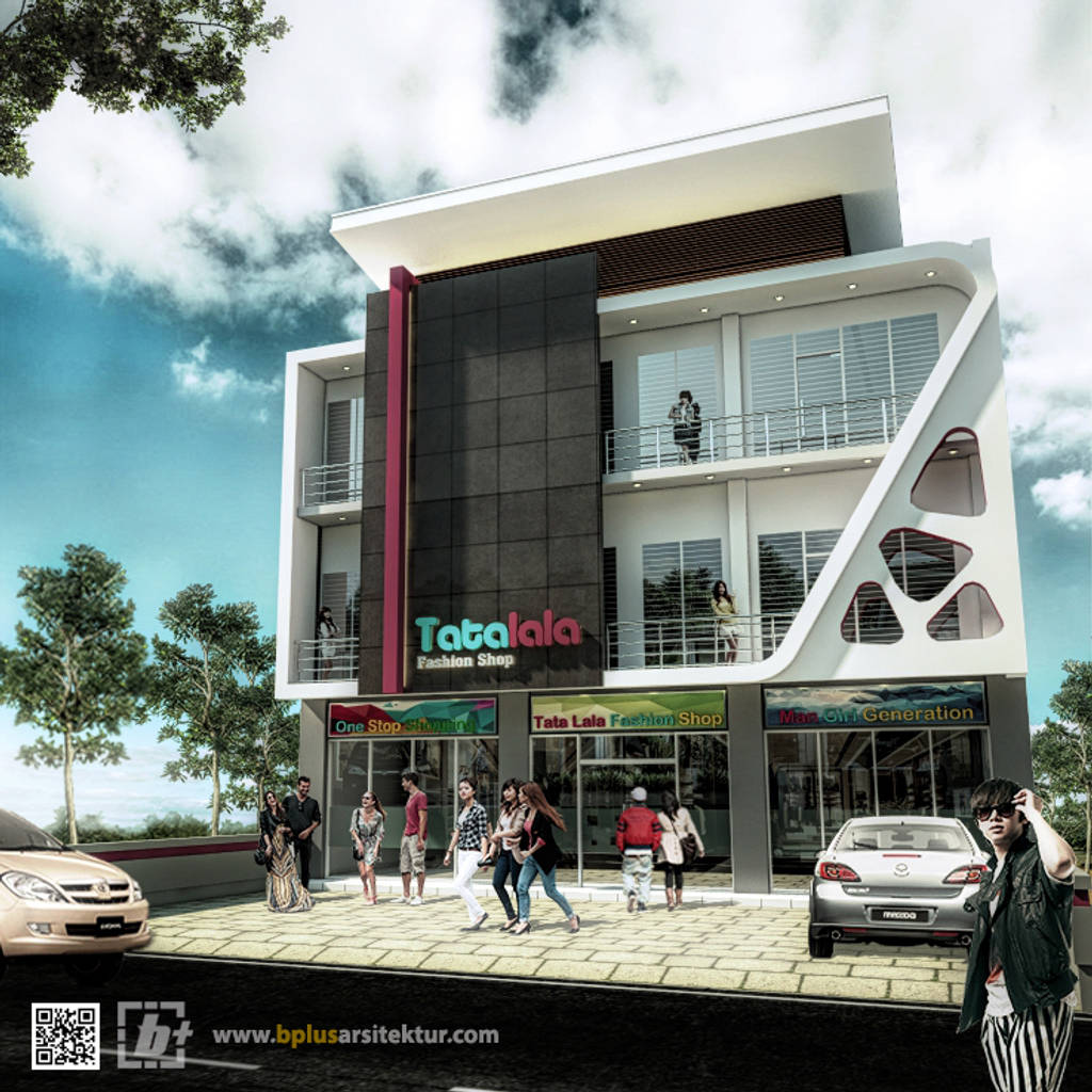 Ruko 3 lantai tatalala bplusarsitektur kantor & toko modern | homify