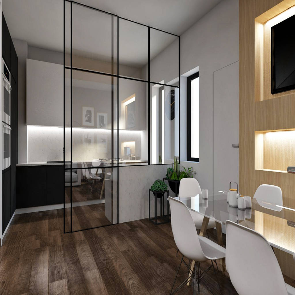 Cucina vetrata cucina moderna di studioexnovo moderno | homify