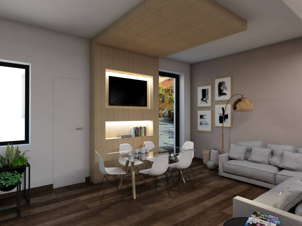 Struttura Controsoffitto E Libreria A Parete Sala Da Pranzo Moderna Di Studioexnovo Moderno Homify