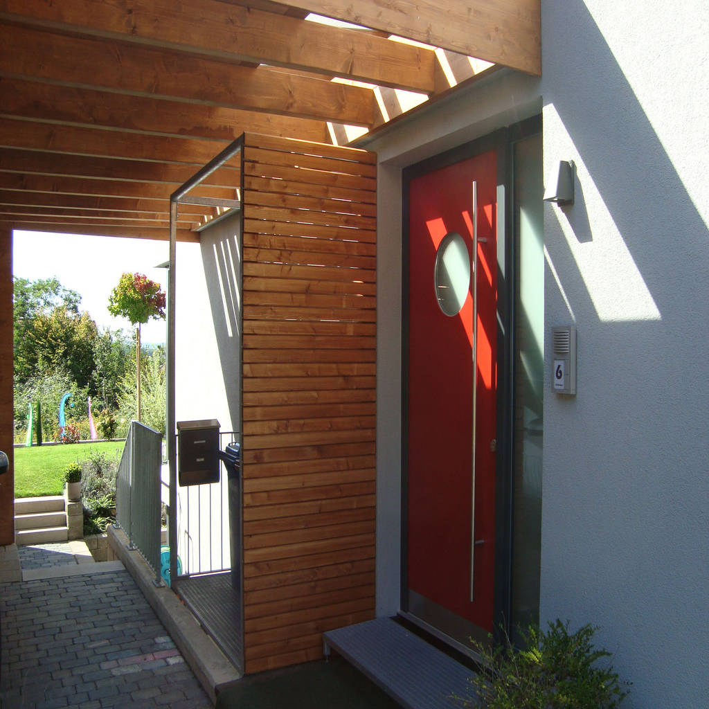 Eingangsbereich Mit Integriertem Carport Moderne Hauser Von