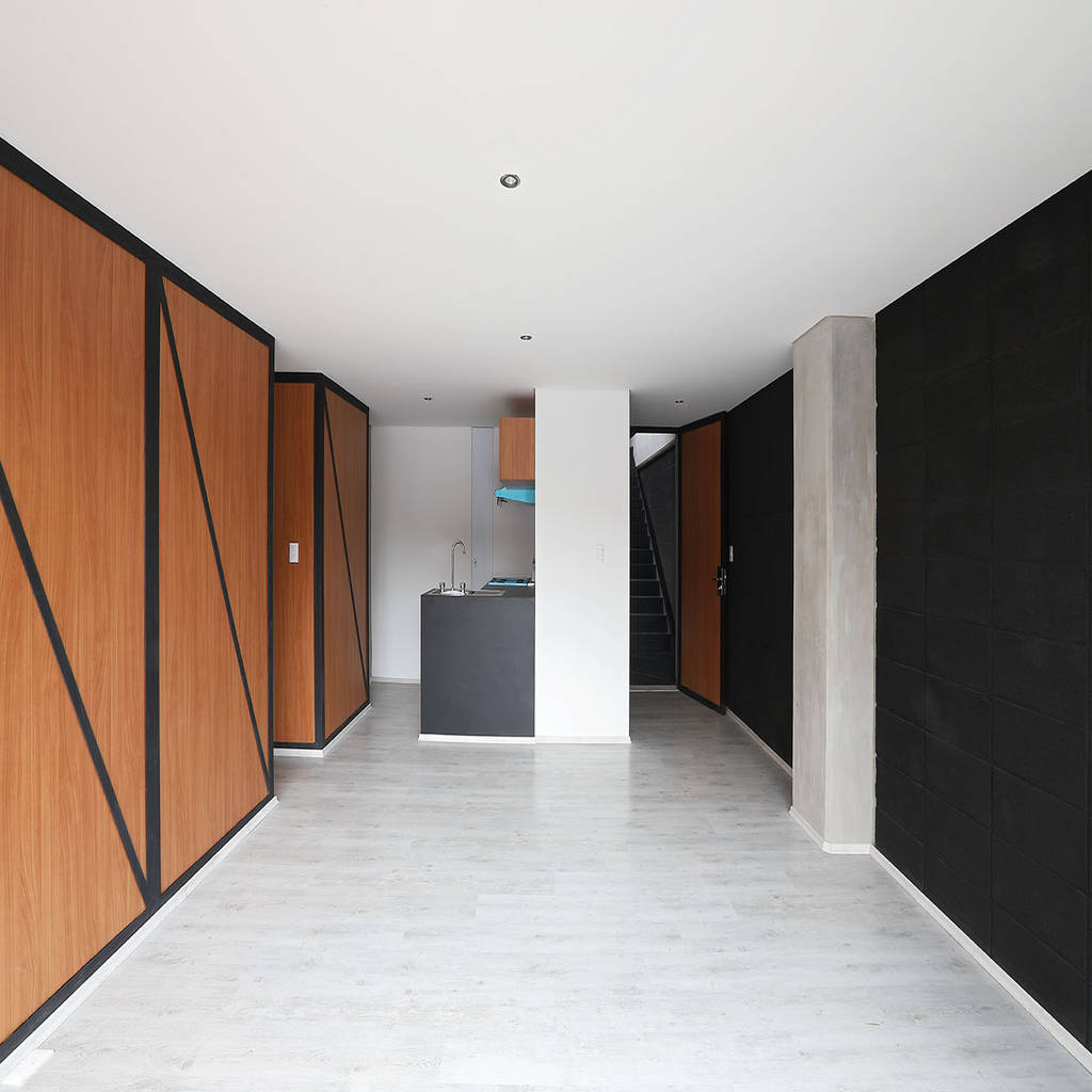 Salones de estilo moderno de boutique de arquitectura (sonotectura