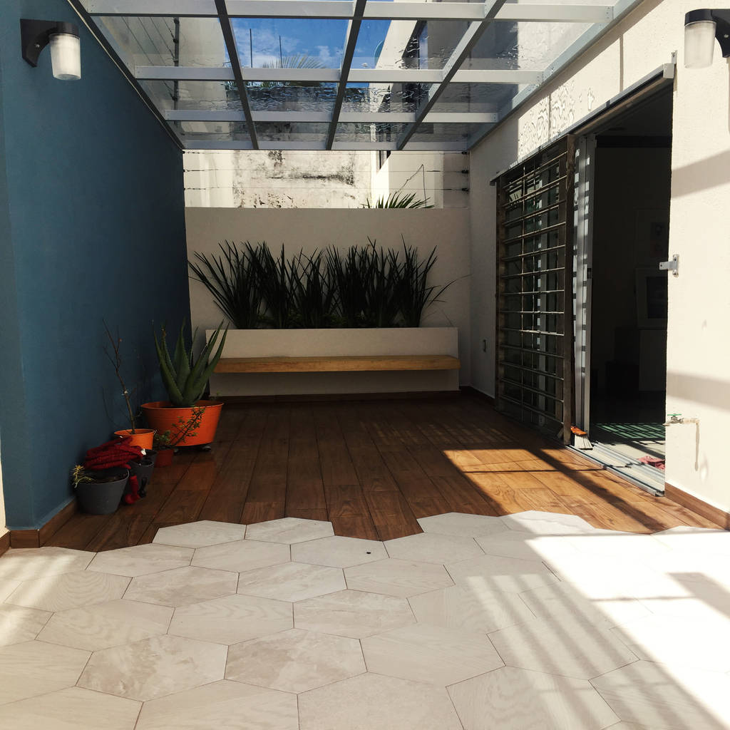 Terraza terminada balcones y terrazas modernos de constructora e