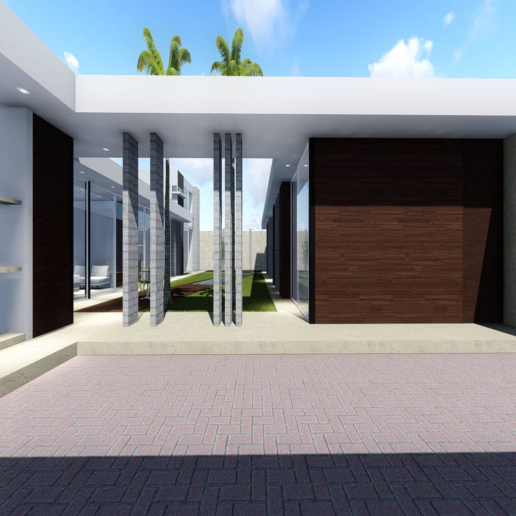 Garaje homify garajes abiertos concreto blanco | homify