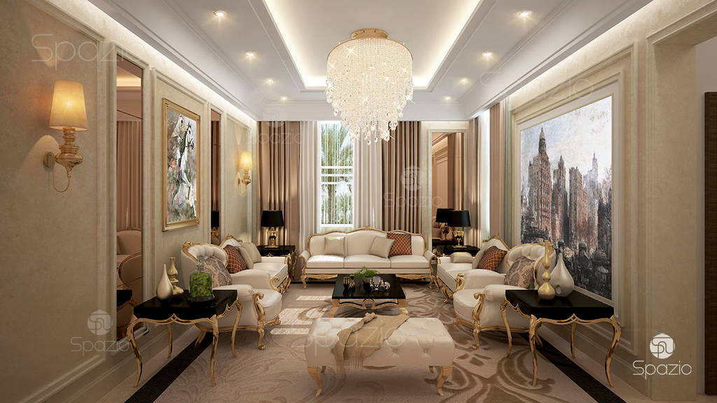 Luxury majlis interior design in dubai, spazio interior decoration llc ...