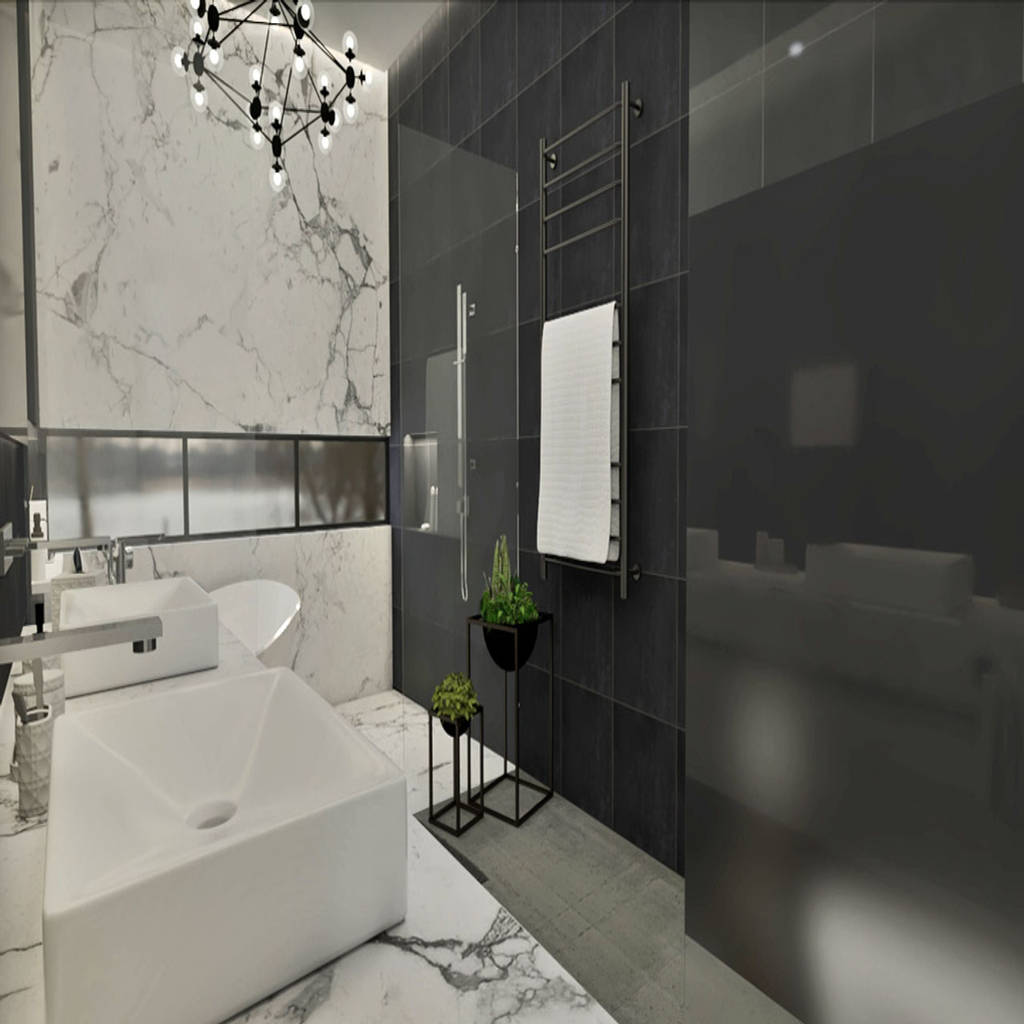 Diseño interior - baño principal baños minimalistas de summa