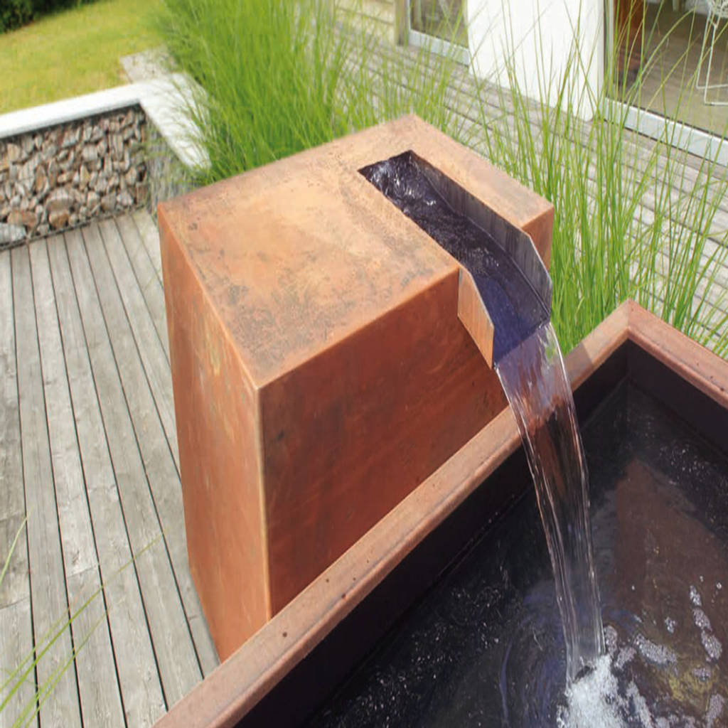 Cortenstahl Gartenbrunnen Wasserfall Moderner Garten Von