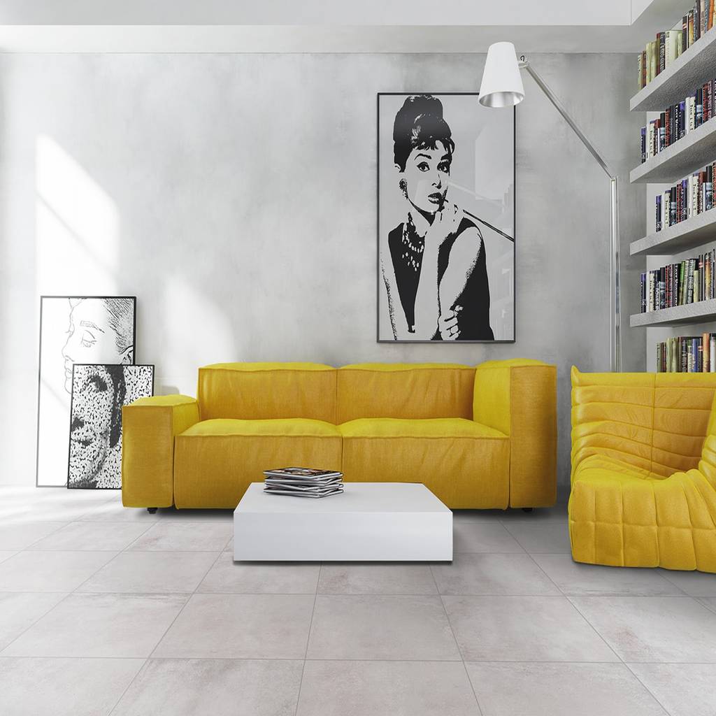 Wohnzimmer im loftstyle mit fliesen gestalten fliesen sale industriale