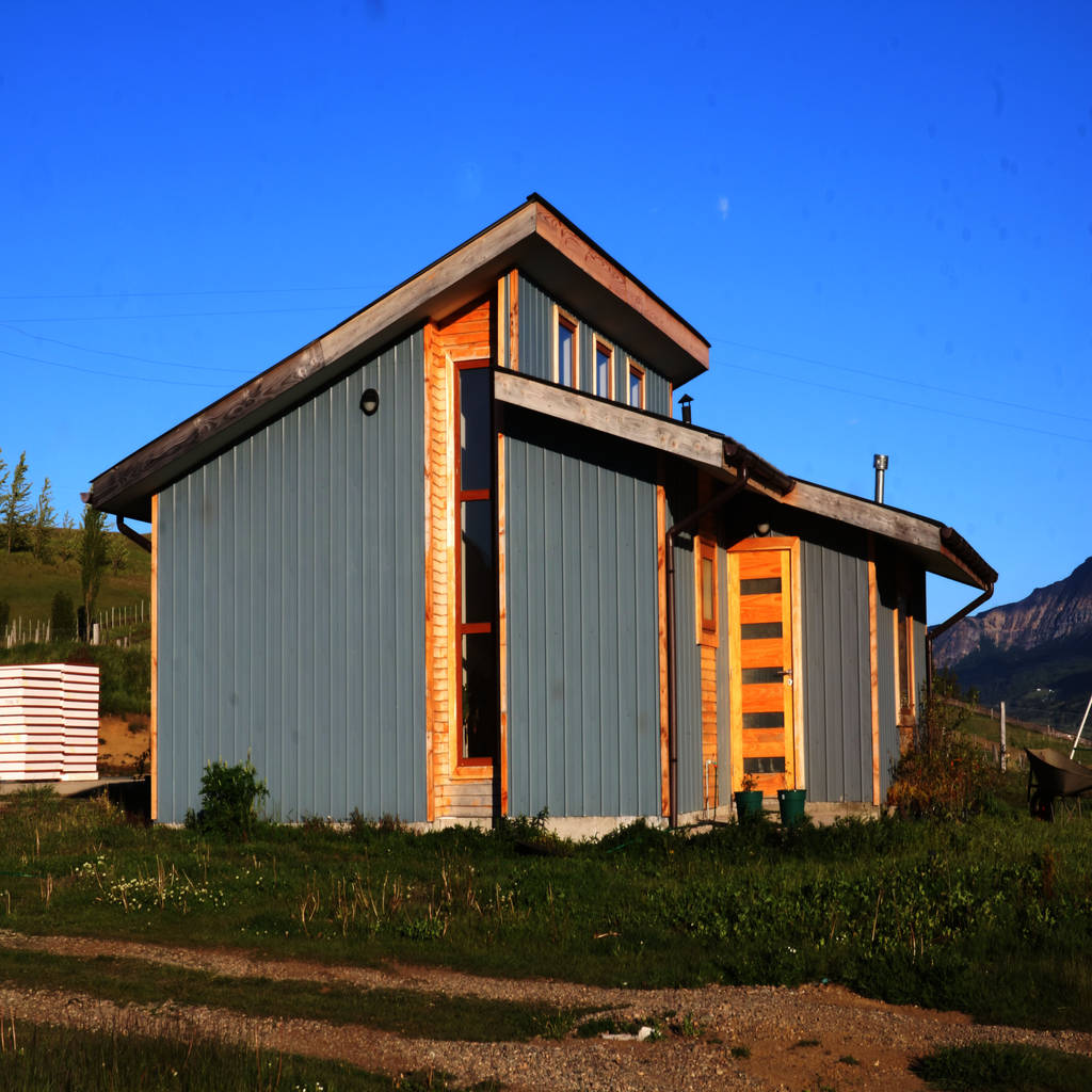 Fachada poniente casa rural - arquitectos en coyhaique casas de campo