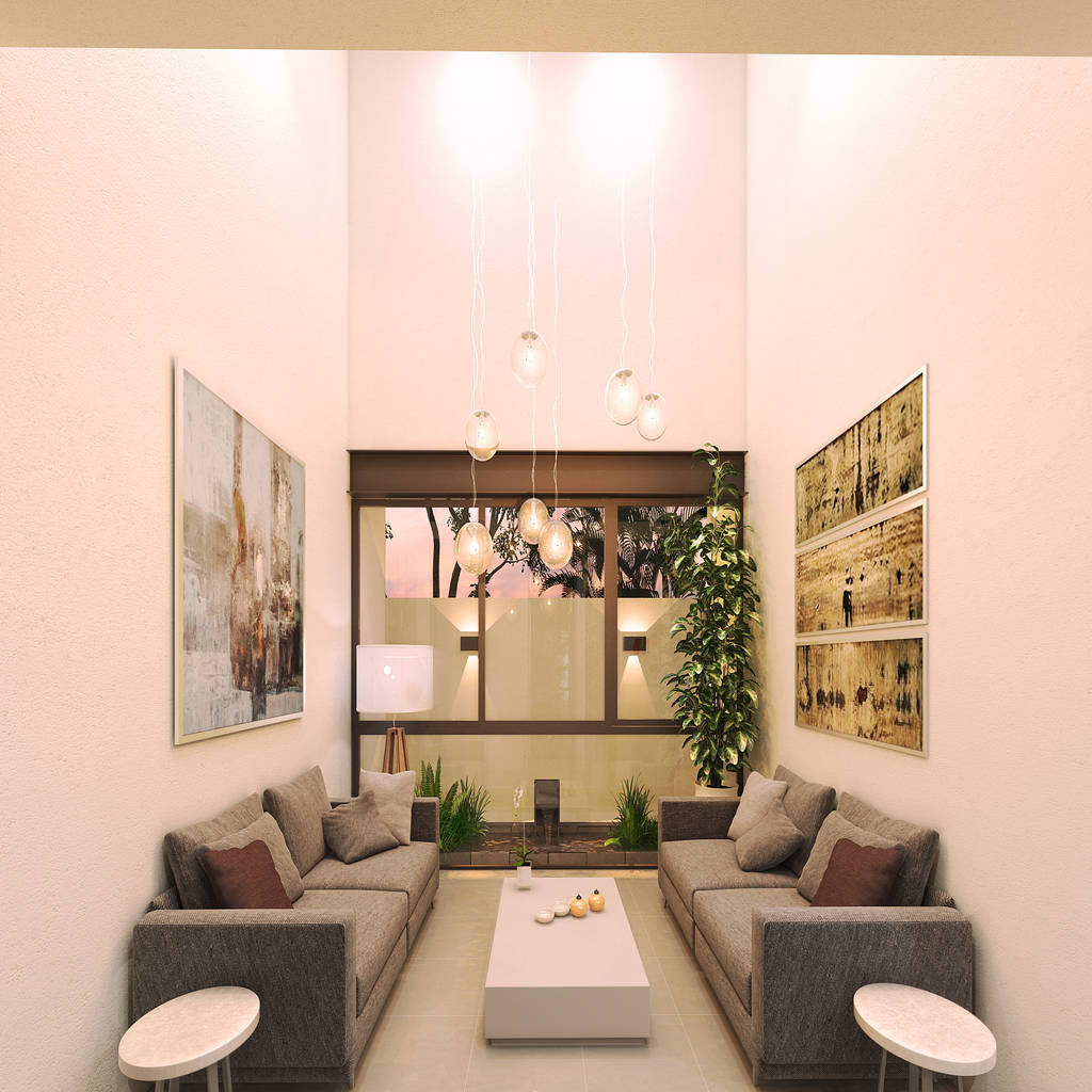 Sala a doble altura. heftye arquitectura salones modernos | homify