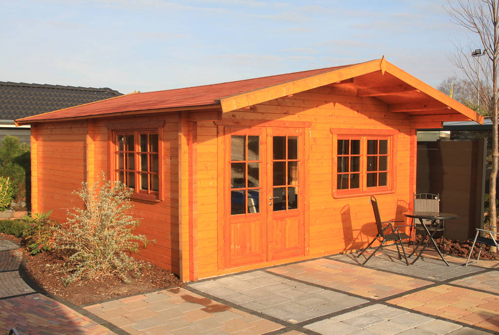 Frontansicht gartenhaus californien klassischer garten von steda - so