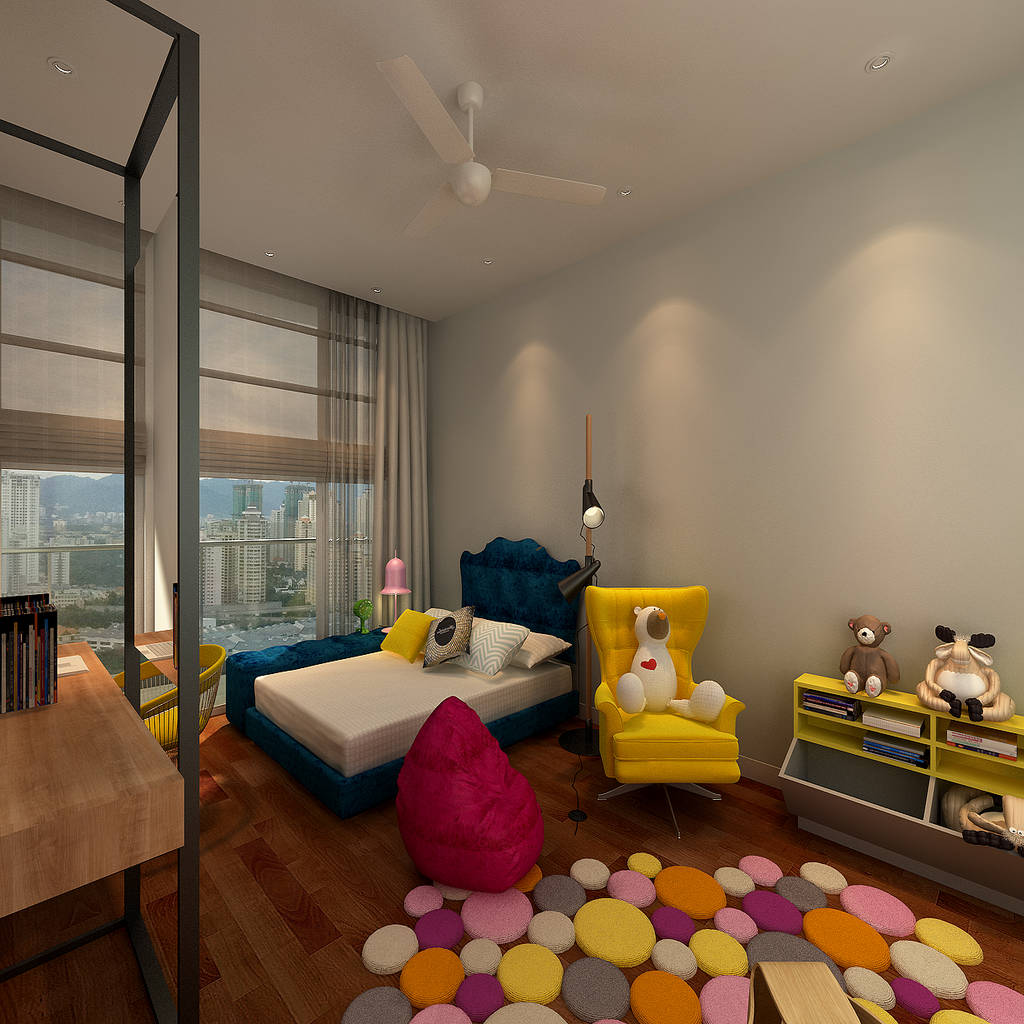 Modern Industrial Condo 3d Modern Style Bedroom By Indfinity