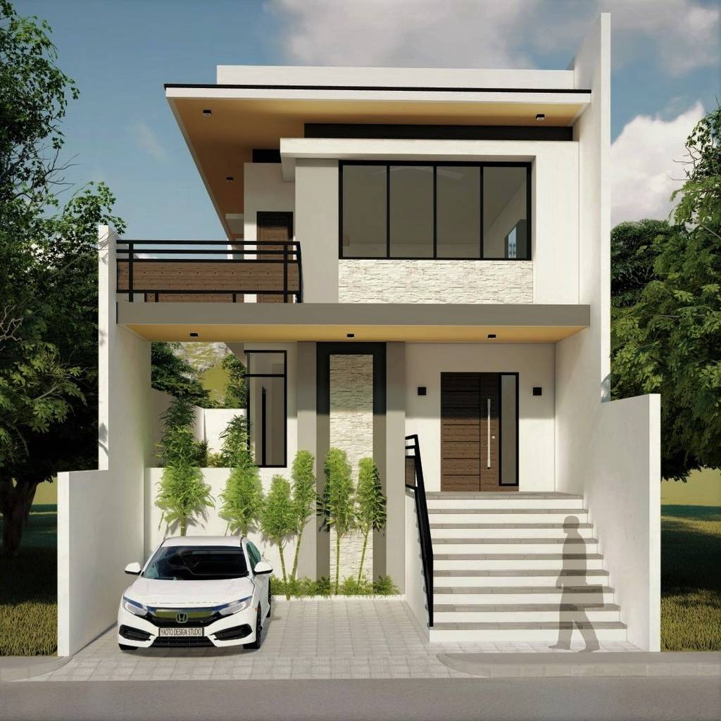 Proposed 2 storey zen type residence minimalist houses by yaoto design