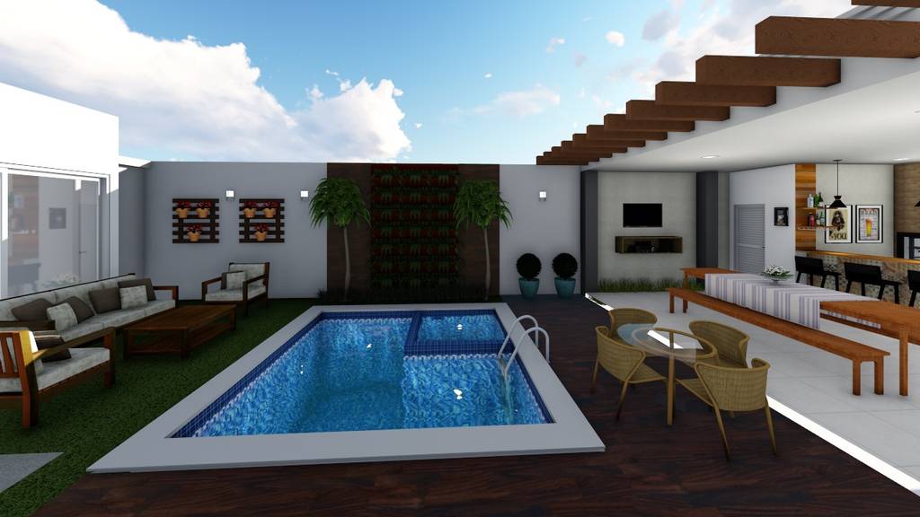 Espaço gourmet miliany alves piscinas de jardim homify