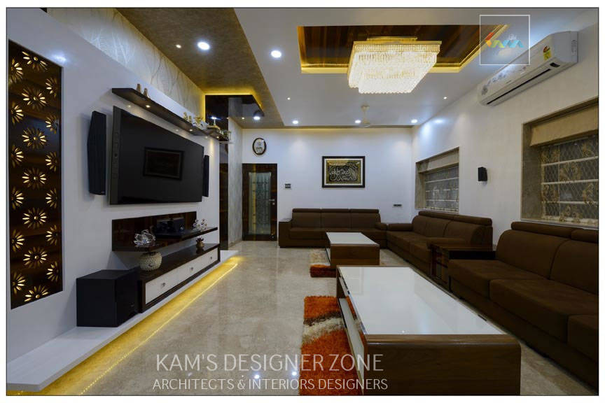 Living room interior design of mr. zeeshan sayyed, kams designer zone ...
